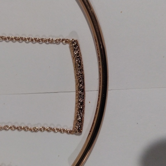THE LIMITED Layered Rose Gold tone Double Bar Design Necklace - Women's Jewelry - Picture 9 of 9